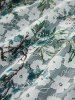 Plus Size Plum Bossom Flowers Lace Hot Stamping Ribbed Textured Patchwork Twist 2 In 1 Top -  
