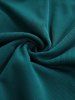 Plus Size Plum Bossom Flowers Lace Hot Stamping Ribbed Textured Patchwork Twist 2 In 1 Top -  