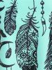 Plus Size Dreamcatcher Print Modest Tankini Swimsuit -  