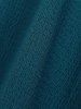 Plus Size Ruched Lace Up Mesh Bell Sleeves Textured Split Dress -  
