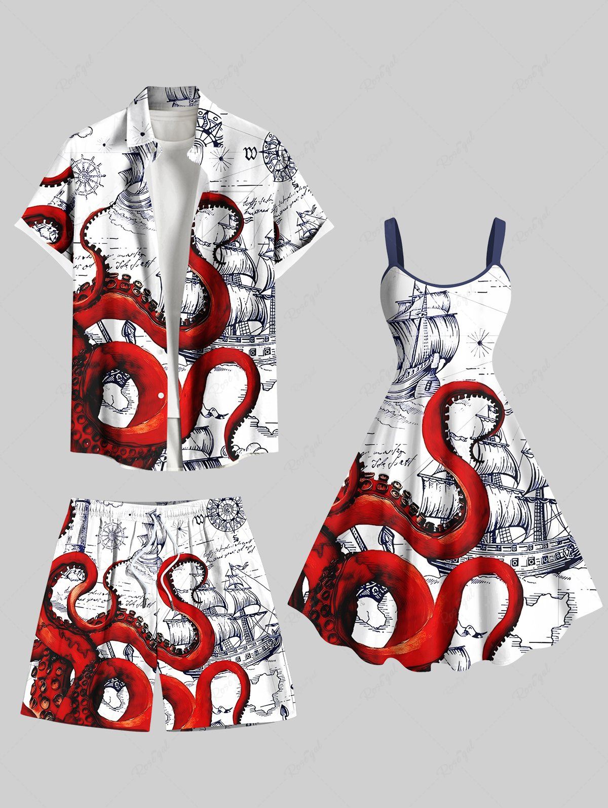 Sac de Plage Grande Taille Élégant avec Tissé Imprimé Carte de Voilier et Rivière pour Couples Blanc 