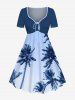 Coconut Tree Ombre Sky Print Plus Size Matching Hawaii Beach Outfit For Couples -  