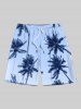 Coconut Tree Ombre Sky Print Plus Size Matching Hawaii Beach Outfit For Couples -  