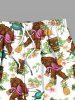 Plus Size Coconut Tree Tropical Leaves Floral Pineapple Gorillas Turtle Mask Print Hawaii Drawstring Beach Shorts For Men -  