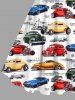 Colorful Car Coconut Tree Print Plus Size Matching Hawaii Beach Outfit For Couples -  