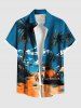 Coconut Tree Cloud Sky Beach Car Print Plus Size Matching Hawaii Beach Outfit For Couples -  