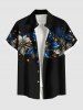 Tenue de Plage pour Couples en Mousseline de Soie et Brillante à Imprimé Etoiles Brillantes Grande-Taille - Noir 