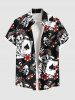 Poker Casino Chips Skull Print Plus Size Matching Hawaii Beach Outfit For Couples -  
