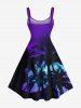 Coconut Tree Ombre Sky Print Plus Size Matching Hawaii Beach Outfit For Couples -  