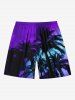 Coconut Tree Ombre Sky Print Plus Size Matching Hawaii Beach Outfit For Couples -  