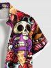Plus Size Skulls Brain Ice Cream Print Buttons Pocket Hawaii Shirt For Men -  