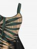 Tropical Leaf Coconut Tree Print Plus Size Matching Hawaii Beach Outfit For Couples -  