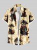 Cat Pirates Rudder Anchor Cruise Print Plus Size Matching Beach Outfit For Couples -  