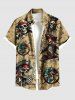 Skull Pirate Distressed Sailboat Cruise Print Plus Size Matching Beach Outfit For Couples -  