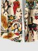 Mermaid Fish Sailboat Beer Print Plus Size Matching Hawaii Beach Outfit For Couples -  