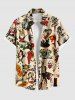 Mermaid Fish Sailboat Beer Print Plus Size Matching Hawaii Beach Outfit For Couples -  