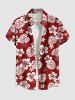 Tropical Leaf Hibiscus Flowers Print Plus Size Matching Hawaii Beach Outfit For Couples -  