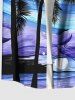 Coconut Tree Sun Abstract Painting Print Plus Size Matching Hawaii Beach Outfit For Couples -  