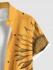 Plus Size Sunflowers Dots Print Buttons Pocket Hawaii Shirt For Men -  