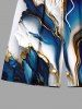 Plus Size Metallic Ocean Current Print Hawaii Beach Shorts For Men -  