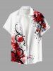 Ombre Tie Dye Floral Branch Print Plus Size Valentine Matching Beach Outfit For Couples -  
