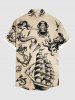Ship Mermaid Octopus Anchor Cruise Print Plus Size Matching Beach Outfit For Couples -  
