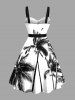 Coconut Tree Print Plus Size Matching Hawaii Beach Outfit For Couples -  