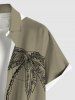 Coconut Tree Colorblock Print Plus Size Matching Hawaii Beach Outfit For Couples -  
