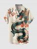 Tenue Costume Grande Taille Imprimé Dragon Floral - café lumière 