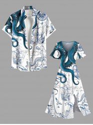 Costume de Plage Sirène Grande Taille pour Couples - Vert 
