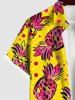 Costume de Plage Grande Taille Imprimé Pois et Ananas - Jaune 