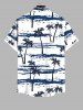 Coconut Tree Sea Tie Dye Print Plus Size Matching Hawaii Beach Outfit For Couples -  