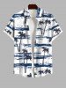 Coconut Tree Sea Tie Dye Print Plus Size Matching Hawaii Beach Outfit For Couples -  