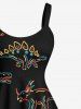 Stick Figure Dinosaur Print Plus Size Matching Hawaii Beach Outfit For Couples -  