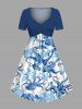 Octopus Starfish Shell Print Plus Size Matching Hawaii Beach Outfit For Couples -  