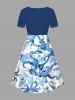 Octopus Starfish Shell Print Plus Size Matching Hawaii Beach Outfit For Couples -  