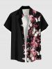 Flower Butterfly Print Plus Size Matching Hawaii Beach Outfit For Couples -  