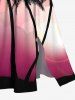 Coconut Tree Sun Ombre Light Beam 3D Print Plus Size Matching Hawaii Beach Outfit For Couples -  