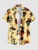 Skulls Rose Flower Anchor Eagle Lady Print Plus Size Matching Hawaii Beach Outfit For Couples -  