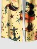 Skulls Rose Flower Anchor Eagle Lady Print Plus Size Matching Hawaii Beach Outfit For Couples -  