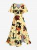 Skulls Rose Flower Anchor Eagle Lady Print Plus Size Matching Hawaii Beach Outfit For Couples -  