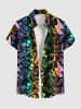 Colorful Ombre Skull Guitar Star Letters Music Symbol Print Plus Size Matching Hawaii Beach Outfit For Couples -  