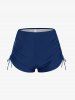 Tankini Rembourré à Dos Nu à Col Halter Grande Taille - Bleu profond 5X