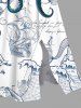 Plus Size Octopus Mermaid Boat Cruise Print Split Hawaii Midi Dress -  