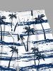 Plus Size Coconut Tree Sea Waves Tie Dye Print Hawaii Beach Shorts For Men -  