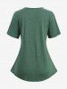Haut Jointif Coupe en V 2 en 1 - Vert 5XL