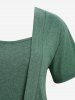 Haut Jointif Coupe en V 2 en 1 - Vert 5XL