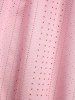 Plus Size Jacquard Hollow Out Ruched Tank Top -  