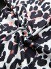 Plus Size Leopard Print 2 In 1 Dress -  