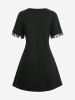 Plus Size Leopard Print 2 In 1 Dress -  